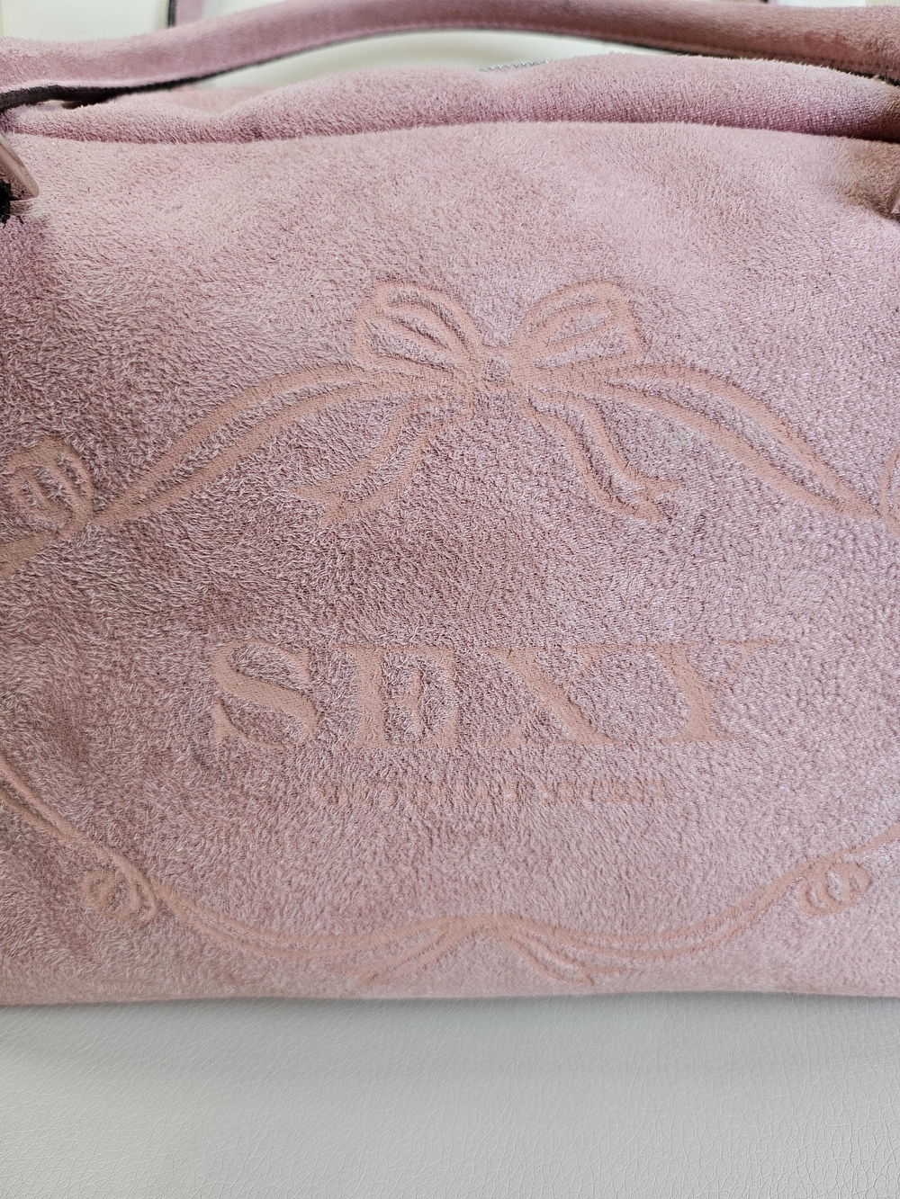 Victoria's Secret Blush Pink Suede Satchel - Picture 5 of 13